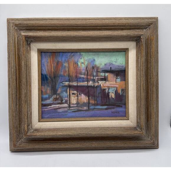 Ben Konis Pastel On Paper Southwestern 1970’s Art Work Framed OOAK Signed - Picture 1 of 6